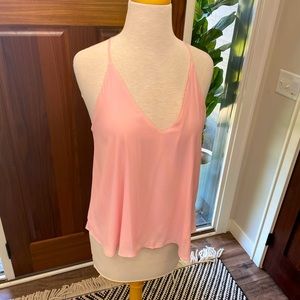 NWT Blush pink tank with back detail size small
